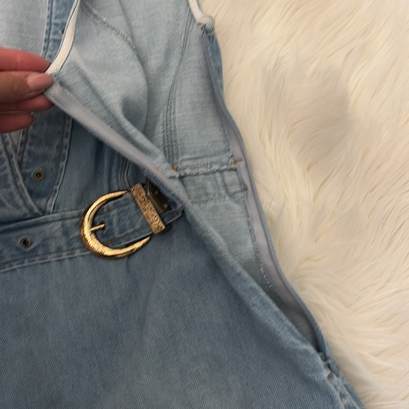 Versace Jeans Couture Blue Denim Buckle Dress - Picture 10 of 11